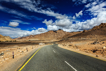 Image showing Road in Himalayas. Ladakh, India