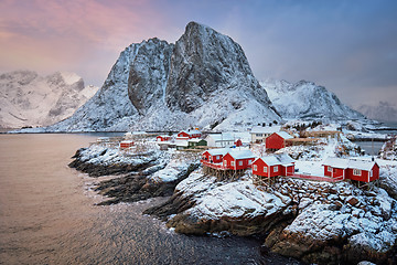 Image showing Hamnoy fishing village on Lofoten Islands, Norway