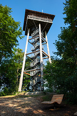 Image showing Famous tower Aalbaeumle near Aalen