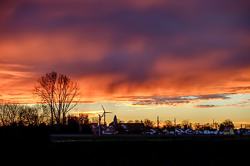 Image showing Landscape of Malching at Sunset