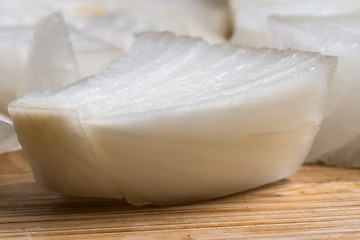 Image showing Pieces of sliced onions