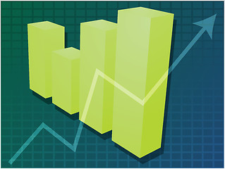 Image showing Financial barchart illustration