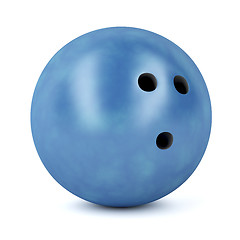 Image showing Blue bowling ball