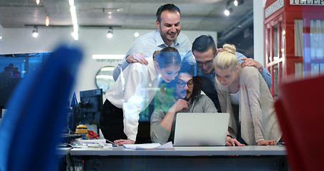 Image showing Startup Business Team At A Meeting at modern office building