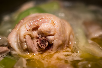 Image showing closeup of a homemade chicken bouillon