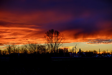 Image showing Landscape of Malching at Sunset