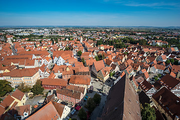 Image showing View to the roofs of Noerdlingen