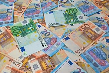 Image showing Euro Banknotes Background