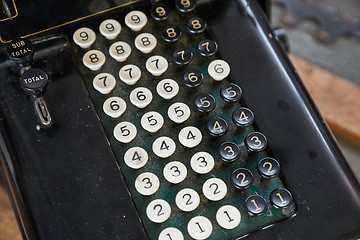 Image showing Old calculator detail