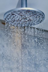 Image showing Shower water flowing