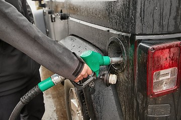 Image showing Fuel Nozzle Filling Car