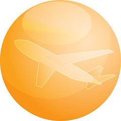 Image showing Air travel airplane illustration