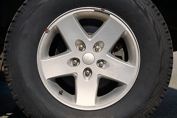 Image showing Wheel of a 4x4 vehicle