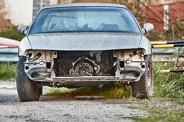 Image showing Car Wreck with missing parts