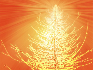 Image showing Sparkly christmas tree illustration