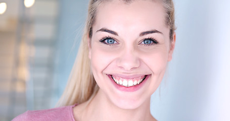 Image showing portrait of a beautiful young blond woman