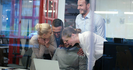 Image showing Startup Business Team At A Meeting at modern office building