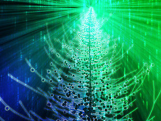 Image showing Sparkly christmas tree illustration