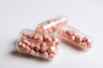 Image showing Close up of tablets on a table