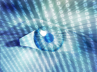 Image showing Electronic eye illustration