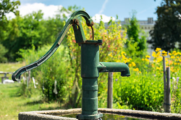 Image showing Manual water pump at Klenze Park in Ingolstadt