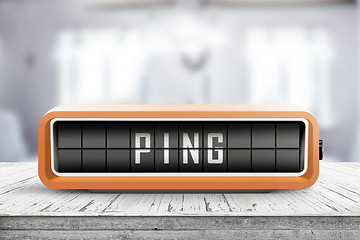 Image showing Retro device with the word Ping