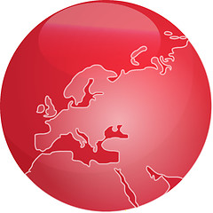 Image showing Map of Europe sphere