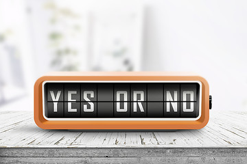 Image showing Yes or no message on a retro device