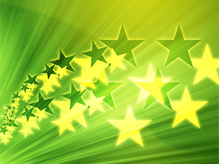 Image showing Flying stars illustration