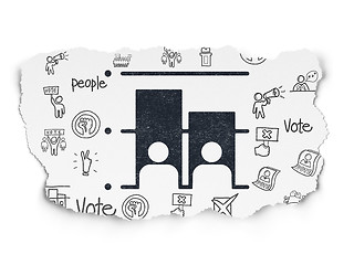 Image showing Politics concept: Election on Torn Paper background