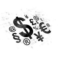 Image showing Business concept: Finance Symbol on Digital background