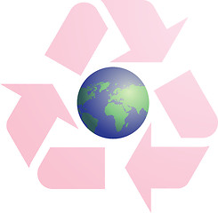 Image showing Recycling eco symbol