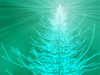 Image showing Sparkly christmas tree illustration