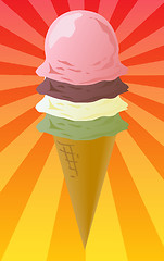 Image showing Ice cream cone illustration