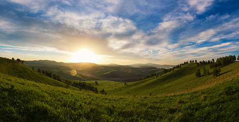 Image showing Beauty dawn in the mountains