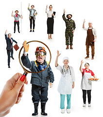 Image showing Collage of different professions