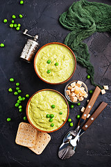 Image showing mashed green peas