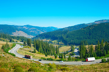 Image showing Romanian mountains highway