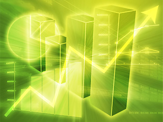 Image showing Spreadsheet business charts illustration