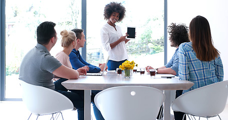 Image showing Multiethnic startup business team on meeting