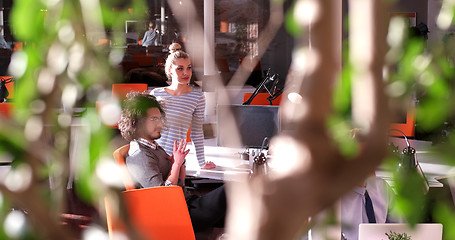 Image showing Business Team At A Meeting at modern office building