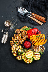 Image showing Grilled vegetables