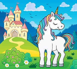 Image showing Dreaming unicorn theme image 3