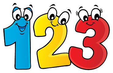 Image showing Cartoon numbers theme image 1