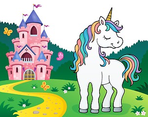 Image showing Dreaming unicorn theme image 2