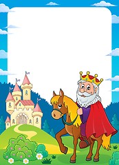 Image showing King on horse theme frame 2