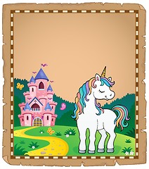 Image showing Dreaming unicorn theme parchment 3