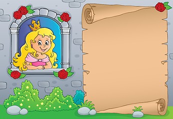 Image showing Princess in window theme parchment 1