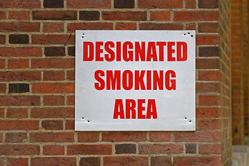 Image showing Smoking Area