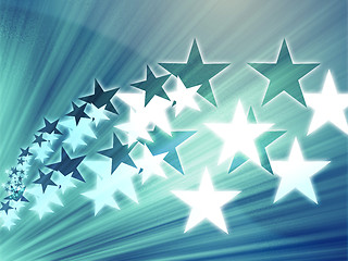 Image showing Flying stars illustration